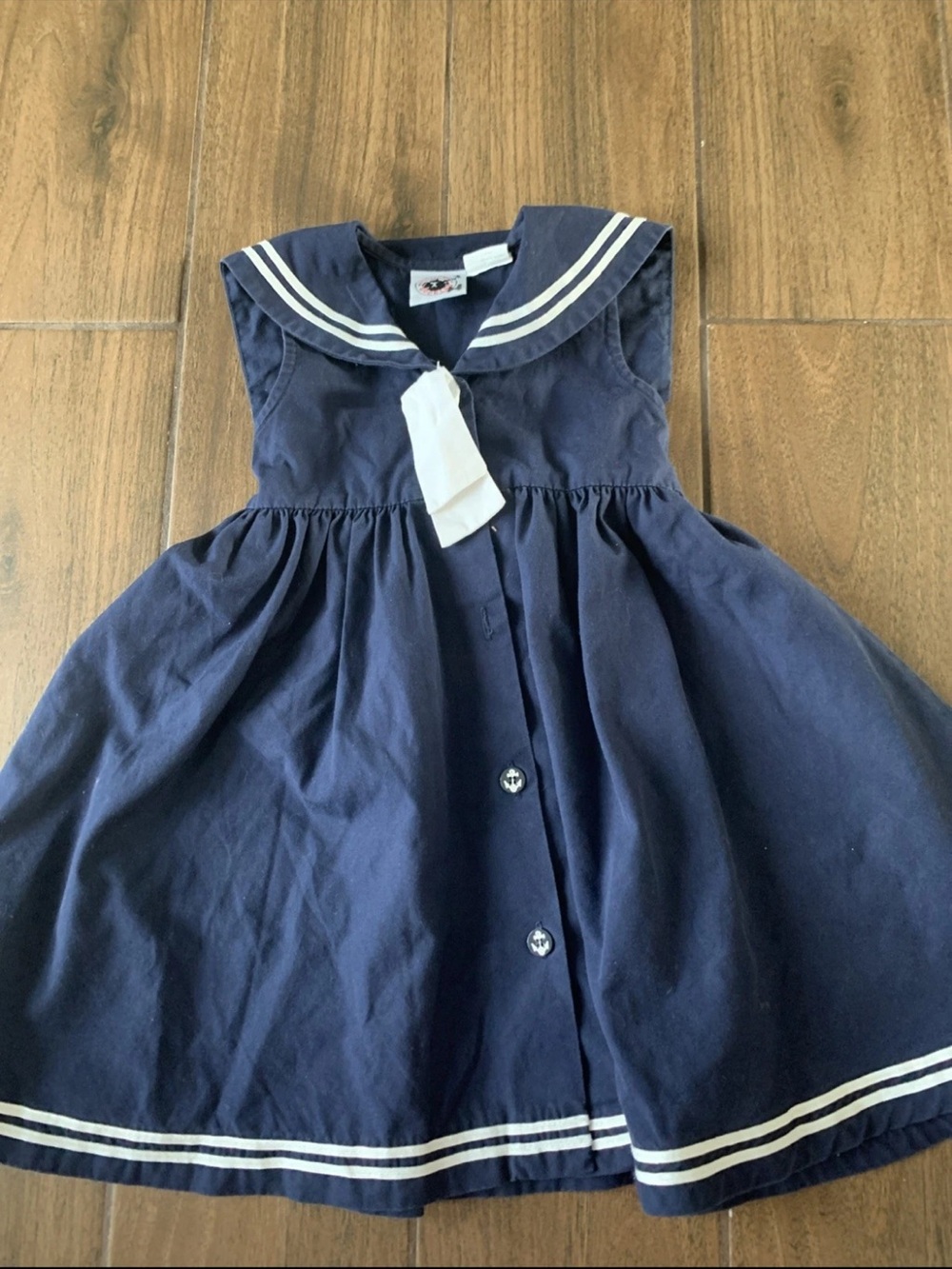 Good Lad Navy and White Sailor-Style Kids Dress